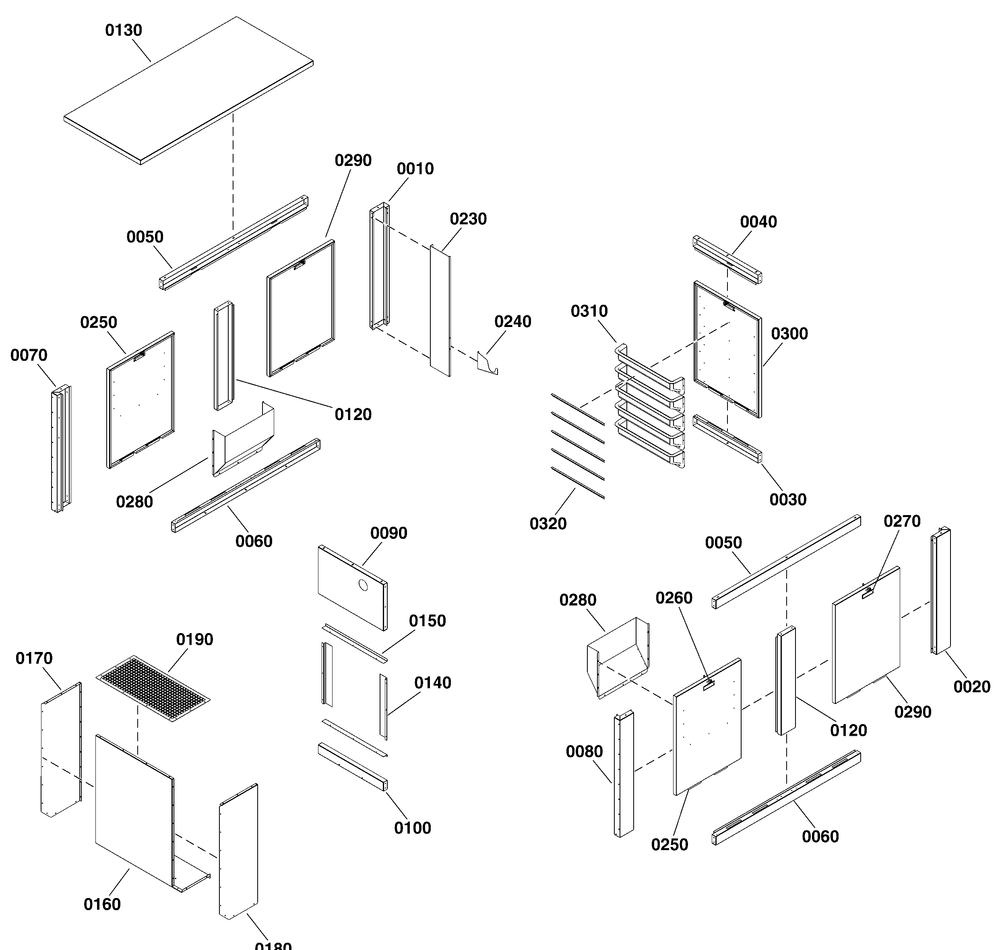 Enclosure Group Diagram and Parts List for 080084-00  Briggs and Stratton Generator